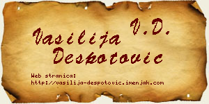 Vasilija Despotović vizit kartica